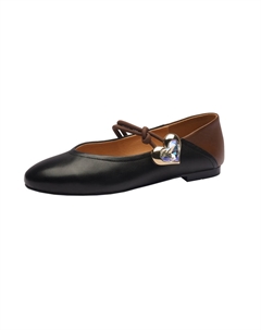 Повседневные однобортные туфли женские, Black Mo lin