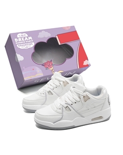 Легкие и дышащие низкие кроссовки для скейтбординга унисекс, White Gray (Plush Puppy) 7 sevfun