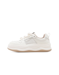 Износостойкие низкие женские кроссовки для скейтбординга бежево-абрикосового цвета C°banner