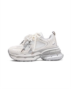 Женские низкие, дышащие, нескользящие кроссовки на массивной подошве, увеличивающие рост, Beige Exull q