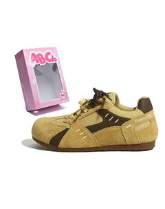 Кроссовки Cushioning Abrasion Resistant Lightweight Height Increasing Mat Low top Skateboard Shoes Women's, Ginger Yellow Abcio