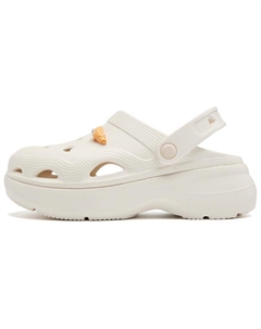 Сабо женские из необработанного денима белого цвета Qiaodan