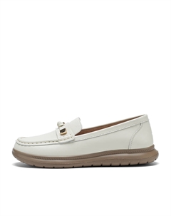 Лоферы женские цвета абрикос/экрю/черный Zuliz