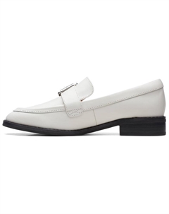 Лоферы 3 см женские белые Clarks