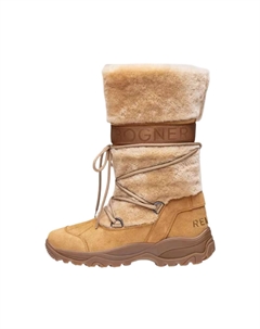 Короткие женские зимние сапоги до середины голени, Cognac Bogner