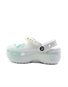 Классические сабо на платформе унисекс, зеленые Crocs