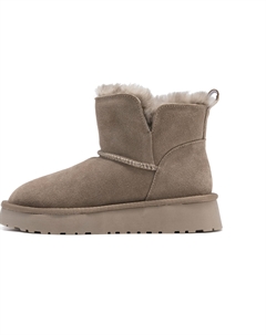 Короткие зимние ботинки женские серые, Gray Aokang