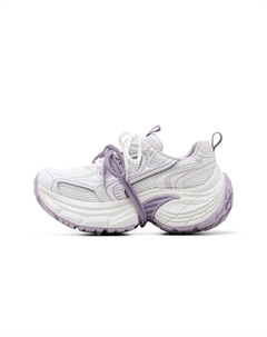 Низкие массивные кроссовки женские, White Purple C°banner