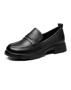 Лоферы женские, черные/бежевые Aokang