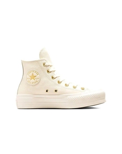 Кеды Chuck Taylor All Star Lift на платформе, золотистые хиты в цвете цапля/золото Converse