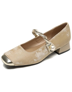 Туфли Мэри Джейн женские абрикосового цвета, Apricot Weishibangwei