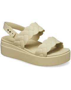 Туфли Brooklyn на низкой танкетке цвета слоновой кости Crocs