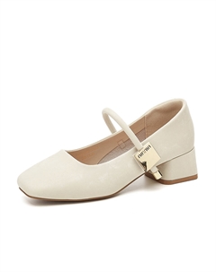 Туфли Мэри Джейн на тонком каблуке 4 см, женские, Champagne Exull q