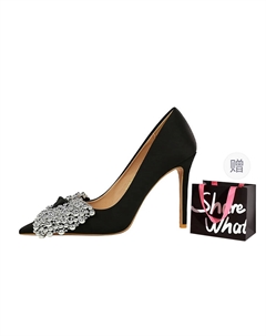 Туфли на высоком тонком каблуке женские, черные Bigtree