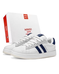 Низкие кроссовки для скейтбординга Genki M Series унисекс, White Blue Miniso