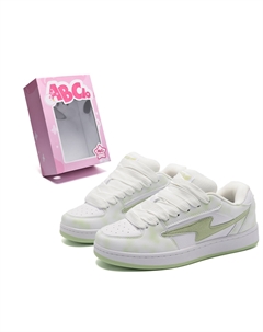 Износостойкие, легкие, увеличивающие рост, низкие кроссовки для скейтбординга унисекс, зеленые, Green Abcio