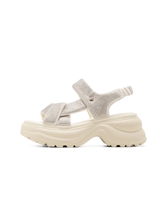 Пляжные сандалии женские бежевые/черные/абрикосовые C°banner