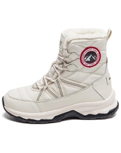 Женские зимние ботинки стеганые на шнуровке, белый Agsdon