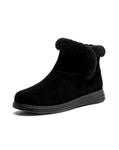 Теплые, износостойкие, нескользящие, короткие зимние ботинки, женские, черные Aokang
