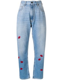 Vivetta джинсы с вышитыми губами 38 синий Vivetta