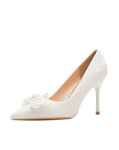 Туфли на тонком каблуке, женские, белые Bigtree