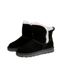 Женские зимние ботинки Crew с прострочкой, черный Daphne