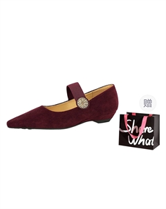 Повседневные однобортные туфли женские, Ancora Red+Shopping Bag Bigtree