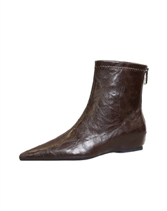 Ботильоны женские 3 см, Dark Brown Unlined Bigtree