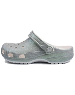 Сабо унисекс серебристо-зеленые Crocs