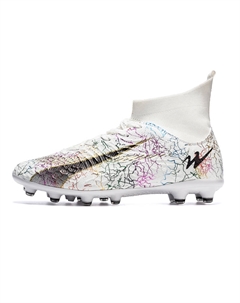 Футбольные бутсы FG Firm Ground с амортизацией, износостойкие, легкие, нескользящие, унисекс, белые Binary