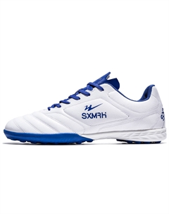 Футбольные бутсы TF Turf Cushioning, износостойкие, легкие, нескользящие, унисекс, белые, королевского синего цвета Binary