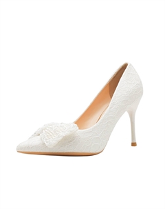 Туфли на тонком каблуке, женские, белые Bigtree