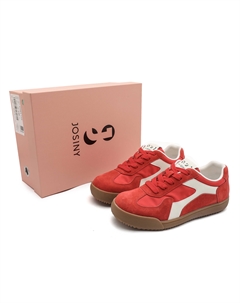 Амортизирующие, нескользящие, износостойкие, дышащие и легкие повседневные низкие туфли, женские, красные Josiny