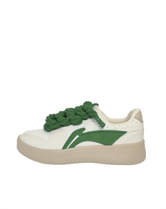 Кроссовки для скейтбординга Acer Truncatum с противоскользящей амортизацией, легкие, низкие, женские, бежево-зеленые Li-ning