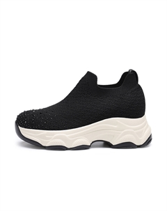 Низкие повседневные туфли женские, Black Red dragonfly