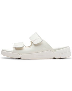 Тапочки-слайды женские белые Clarks