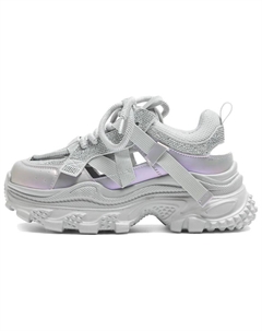 Женские кроссовки с низким верхом и устойчивой подошвой, устойчивые к скольжению, серебристо-фиолетовые Josiny