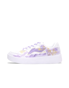 Износостойкие и легкие низкие кроссовки Pontoon Boats унисекс фиолетово-золотые Li-ning