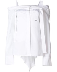 Off white блузка со спущенными плечами 42 белый Off-white