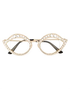 Gucci eyewear оправа для очков кошачий глаз с кристаллами swarovski 41 ик Gucci eyewear
