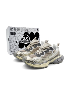 Износостойкие, легкие, дышащие и нескользящие. Низкие массивные кроссовки унисекс цвета шампанского, Champagne Hong kong meng