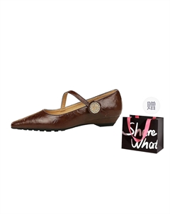 Повседневные однобортные туфли женские, Dark Brown+Shopping Bag Bigtree