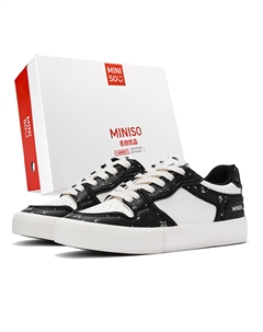 Низкие кроссовки для скейтбординга унисекс, Classic Black White Miniso