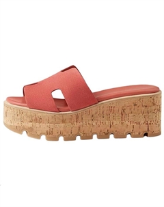 HERMES Тапочки-слайды Eze Rubber Slide женские 6,5 см, оранжевые Hermès