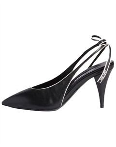 Туфли на высоком каблуке 8,5 см, женские, черные Miu miu