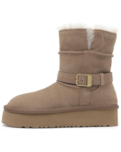 Женские зимние ботинки высокие с ремешком, светло-коричневый Daphne