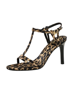 Сандалии с одним ремешком женские, Leopard Print Bigtree