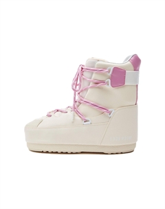 Ботинки женские зимние Sneaker Mid на шнуровке, кремовый Moon boot