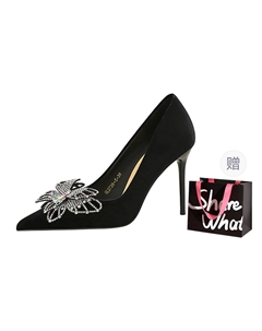 Туфли на высоком тонком каблуке женские, черные Bigtree