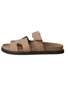 HERMES Тапочки-слайды Chypre Slide женские коричневые Hermès